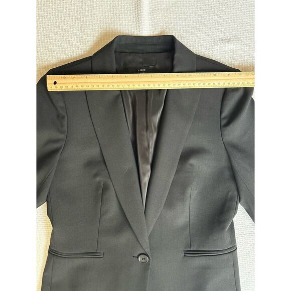 J Crew 365 Parke Blazer italian stretch wool womens 2 black J5383 Career Preppy - Picture 9 of 12